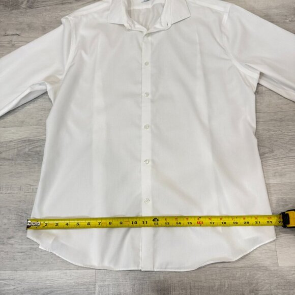 Calvin Klein Extreme Slim Fit White Tailored Button-Up Shirt Size 17.5 - Picture 11 of 17